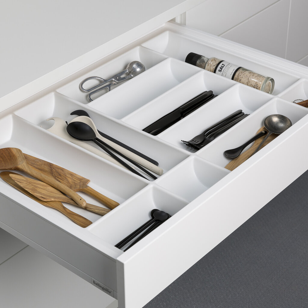 Innsats bestikik 80 hvit plast Innsats bestikik 80 hvit plast