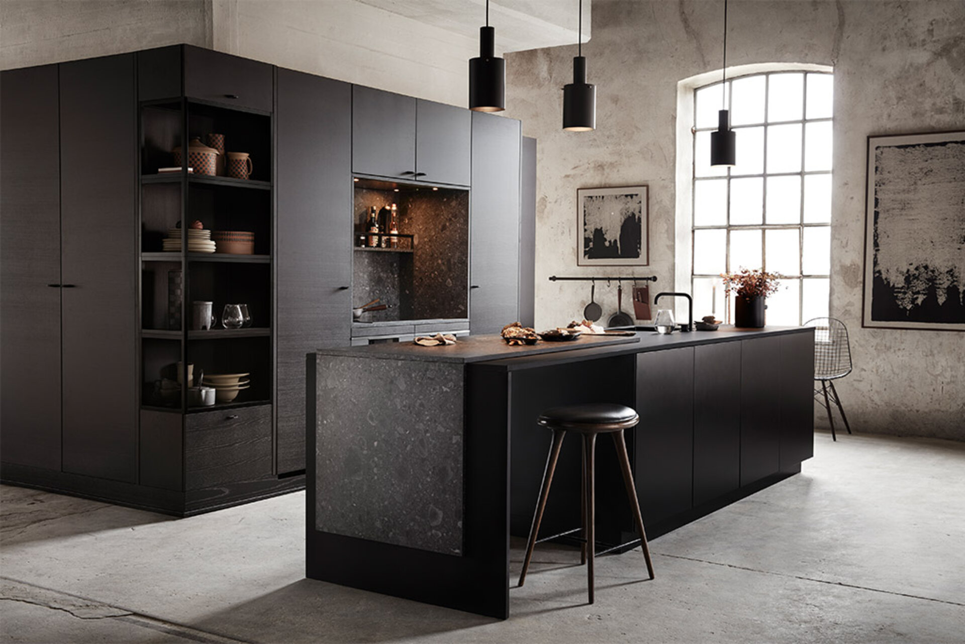 Svart kjøkken Svart kjøkken