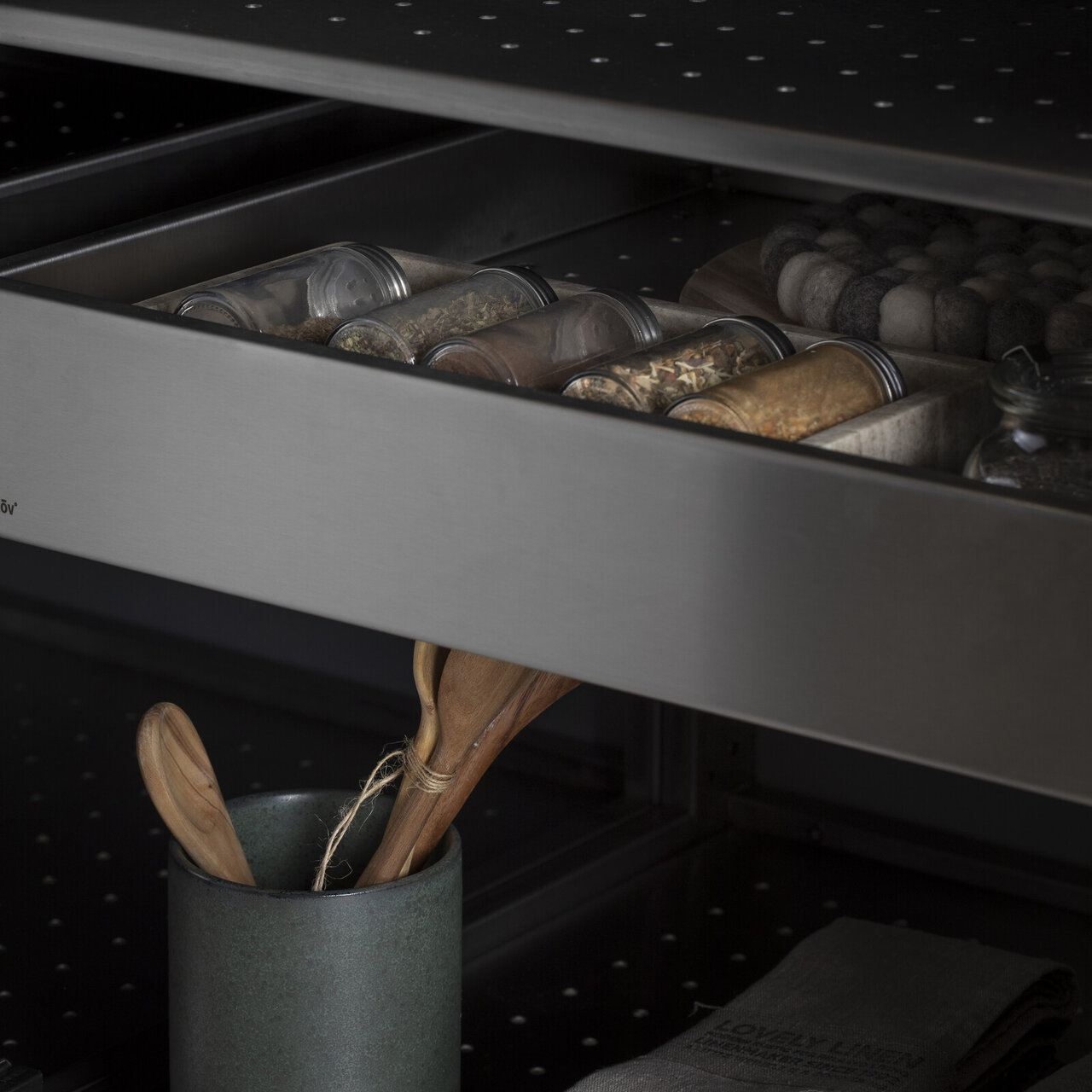 Utekjøkken innredning skuffe