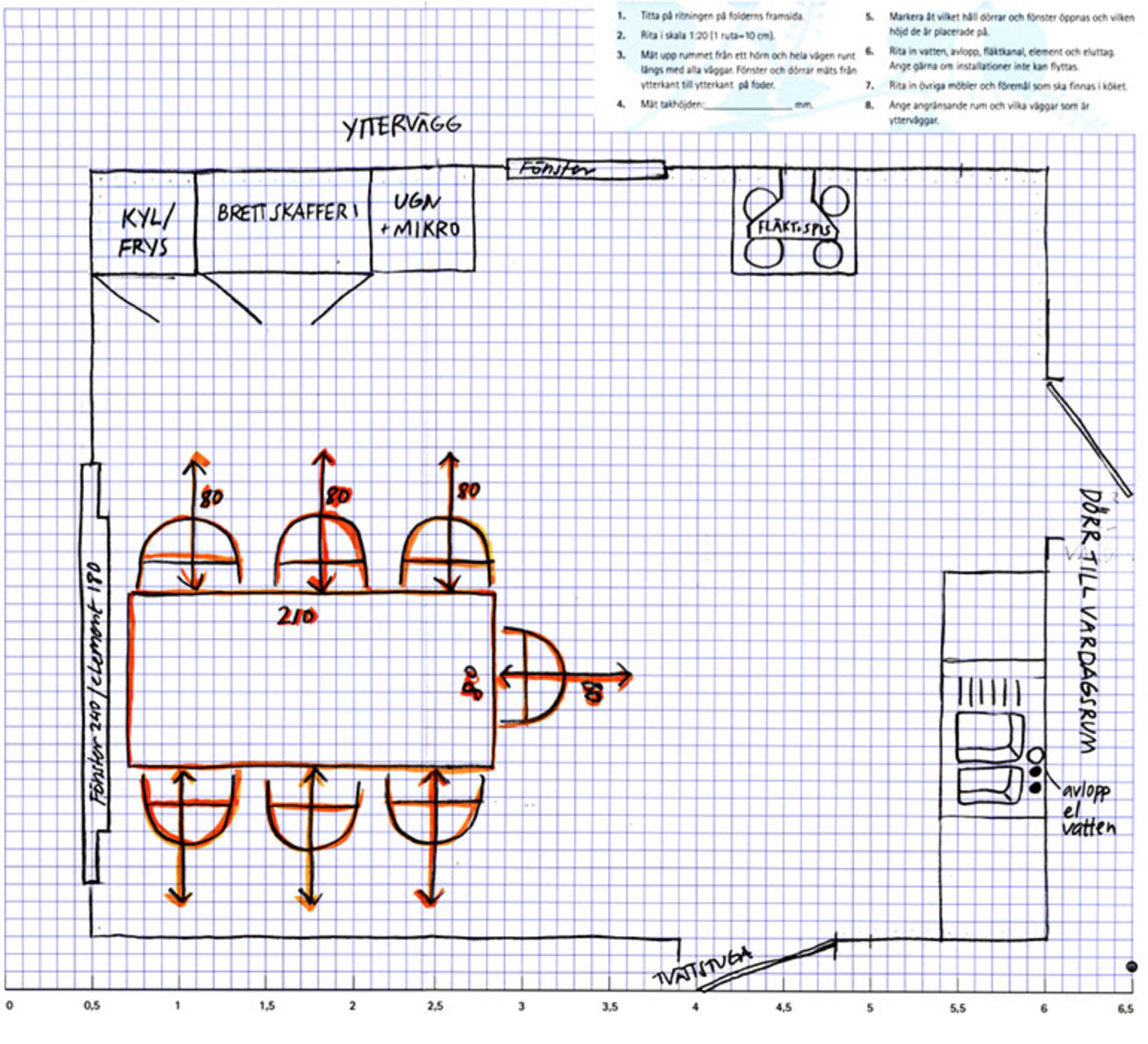 Planløsning: spiseplass