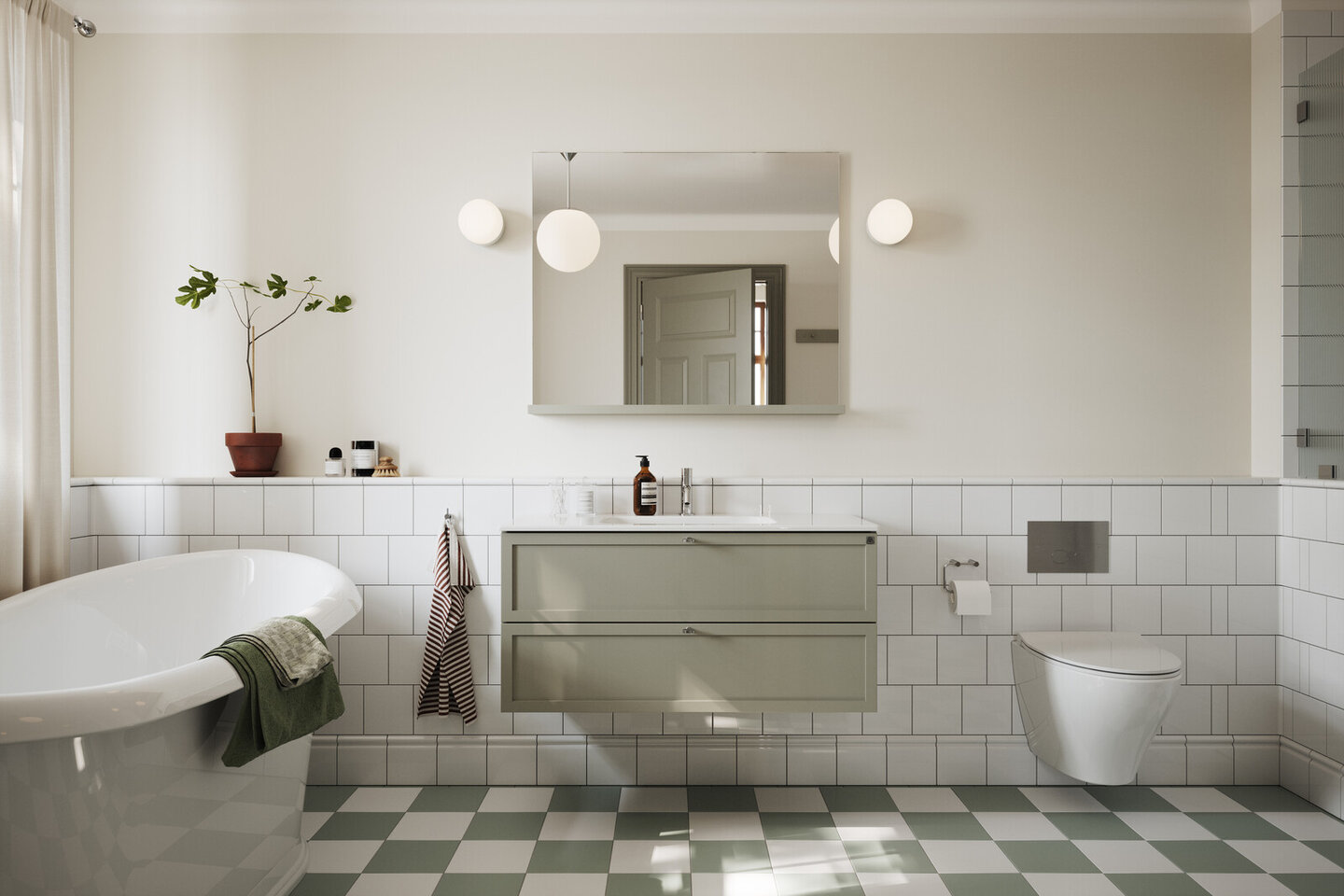 Baderomsinspirasjon Aroma salviegrønn