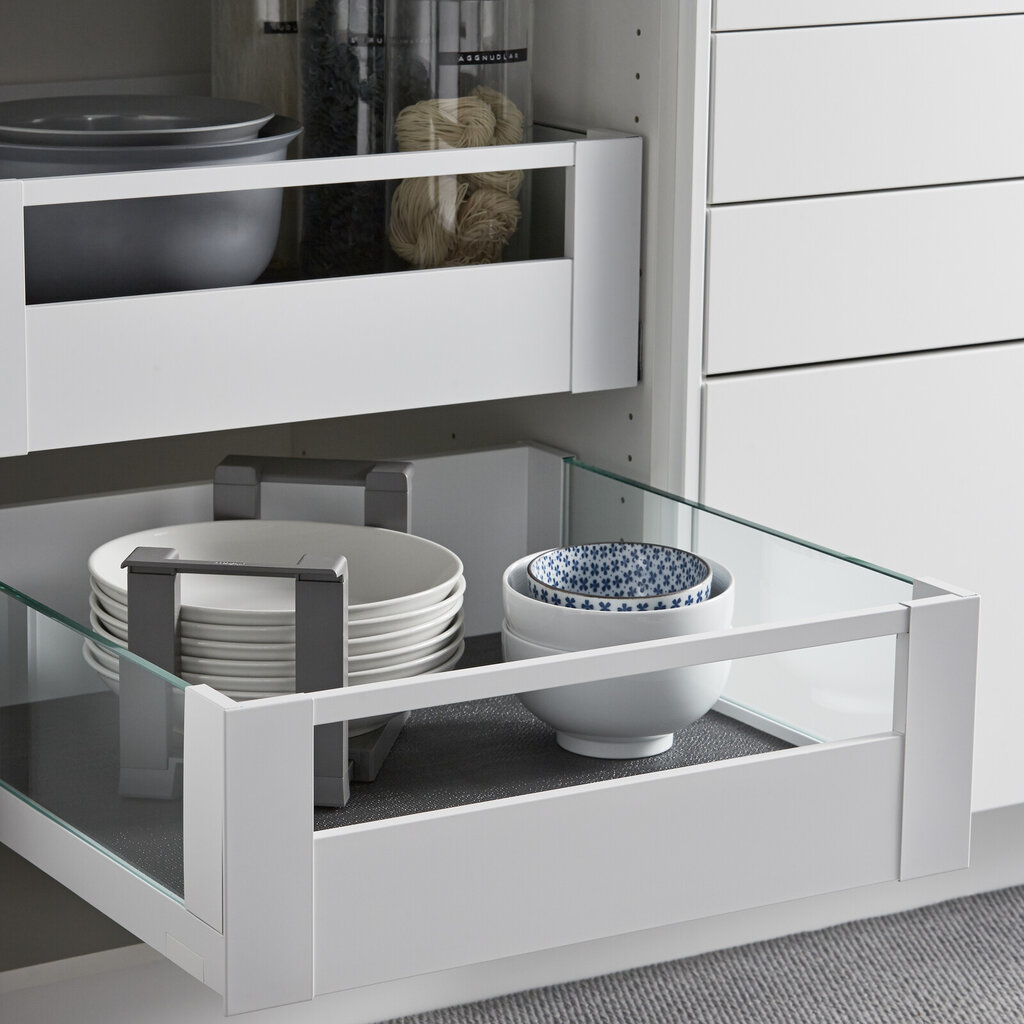 Bakke 60 hvit glass tallerkenholder Bakke 60 hvit glass tallerkenholder