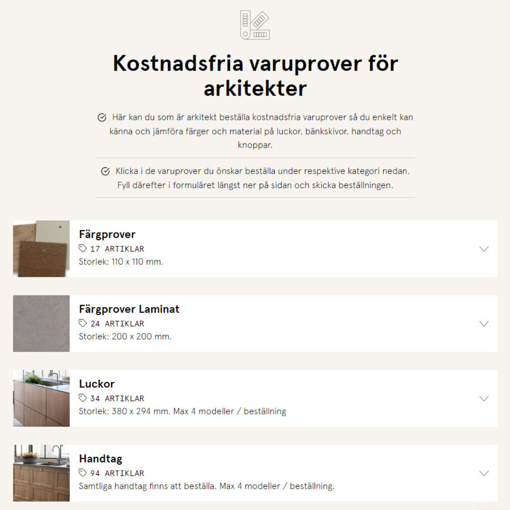 produktprøver for arkitekt produktprøver for arkitekt