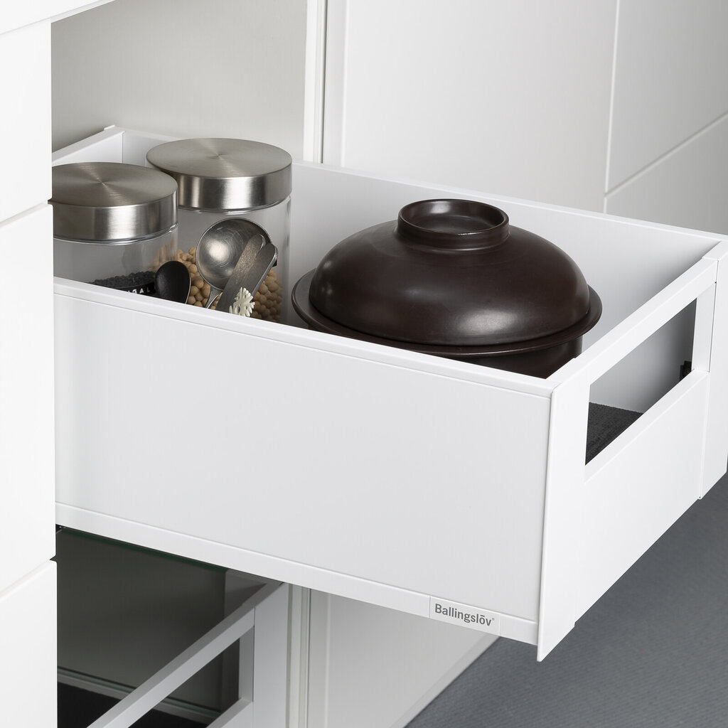 Bakke 40 hvit metall høy