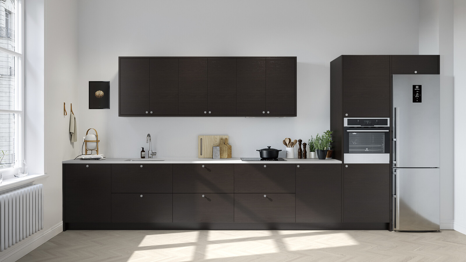 Bistro ask brunbeiset rett kjøkken