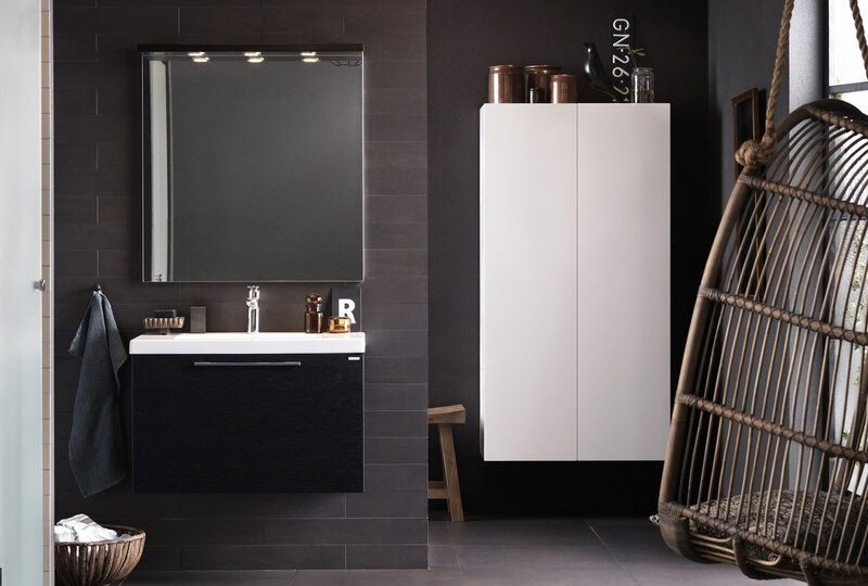 Baderominspirasjon Bright eik svart Baderominspirasjon Bright eik svart