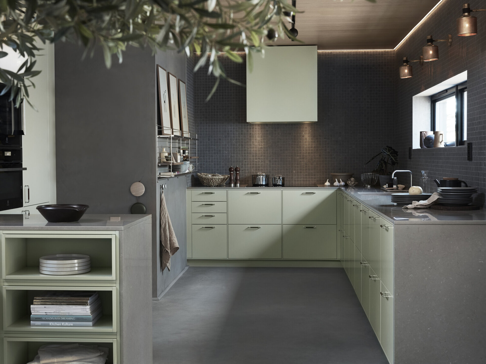 Kjøkkeninspirasjon Bistro lindblomstgrønn system 10 Kjøkkeninspirasjon Bistro lindblomstgrønn system 10