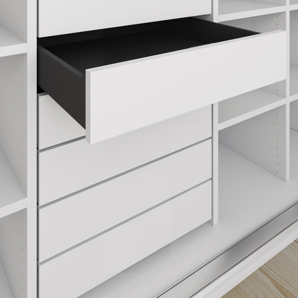 Garderobeinnredning skuffe lav grund