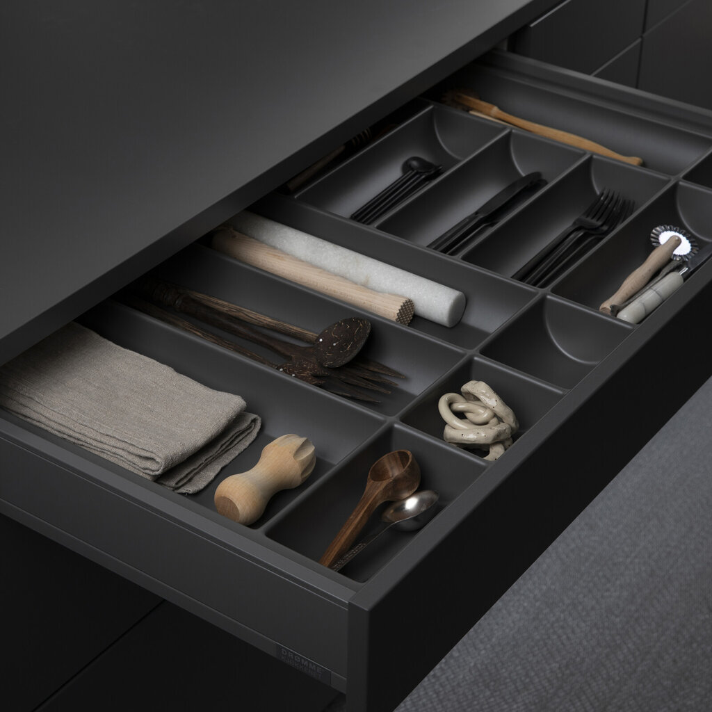 Bestikkinnlegg 90, grå plast