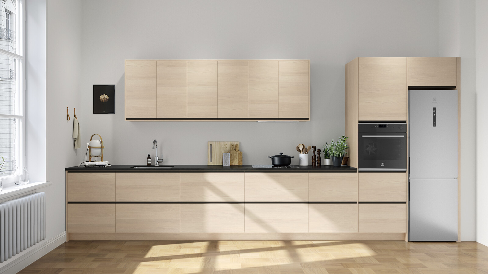 Line eik matt hvitpigmentert grafittgrå