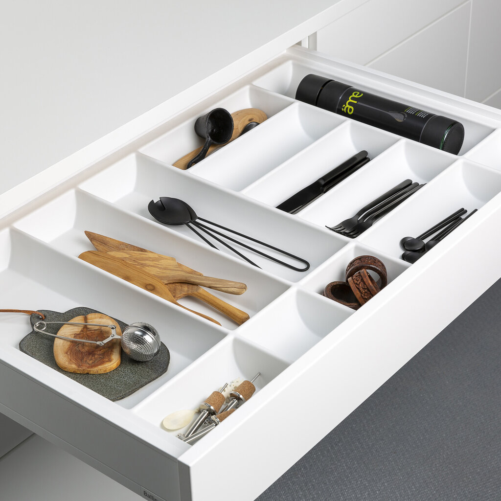 Innsats bestikk 90 hvit plast Innsats bestikk 90 hvit plast