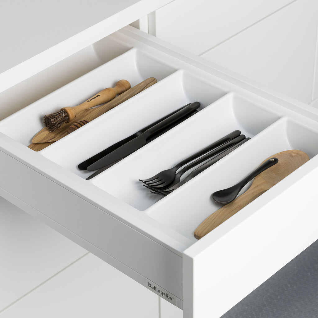 Innsats bestikk 40 hvit plast