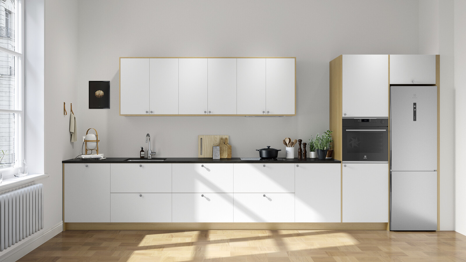 Edge hvit rett kjøkken