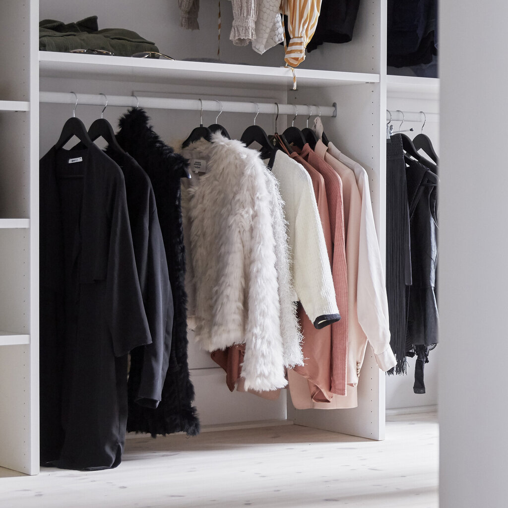 Garderobeinnredning klesstang