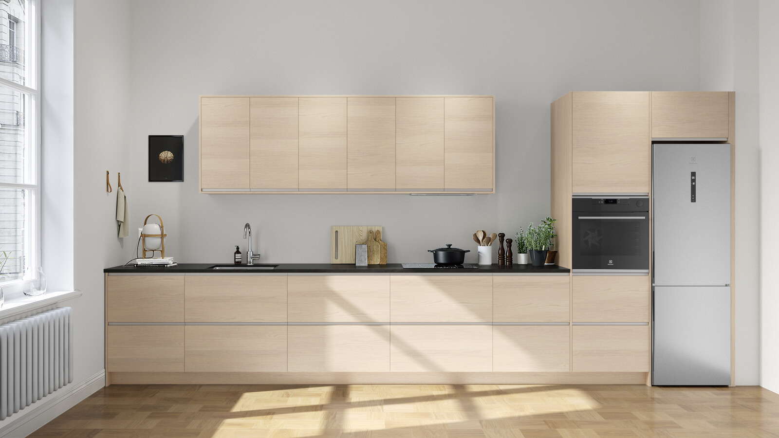 Line eik matt hvitpigmentert alu