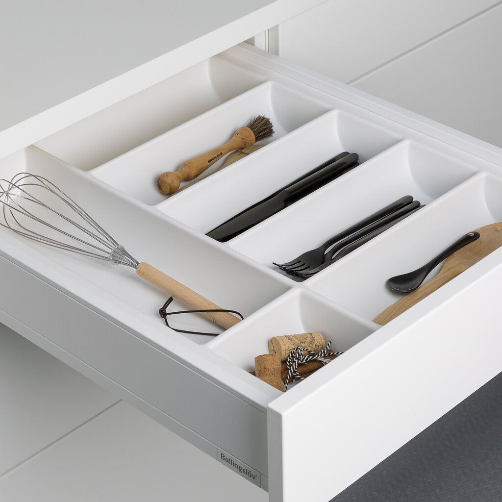 Innsats bestikk 50 hvit plast