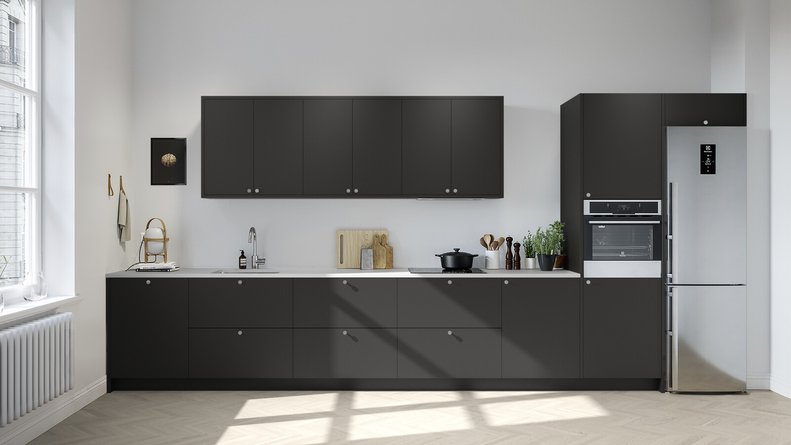 Fenix svart rett kjøkken