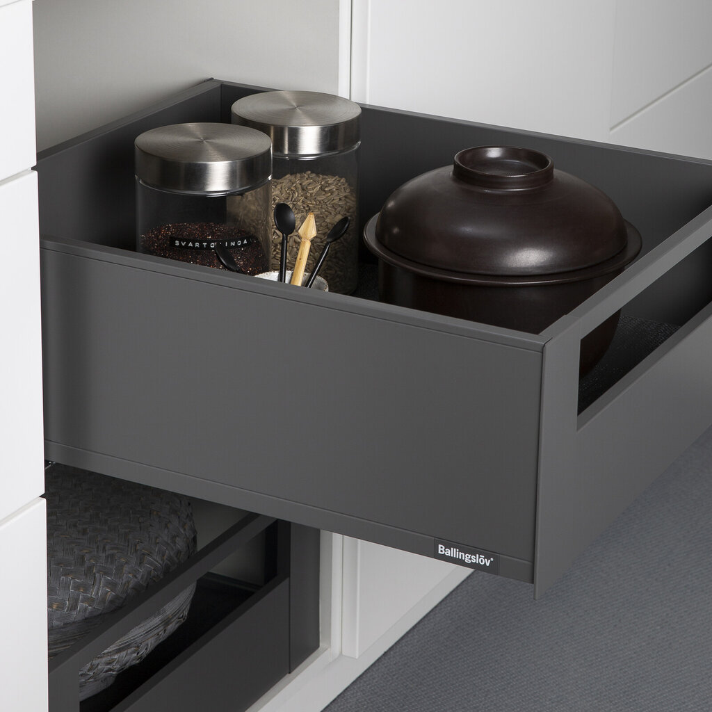 Bakke 50 grå metall høy