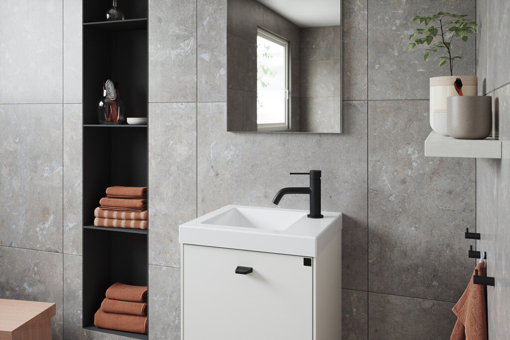 Baderomsinspirasjon Compact linnehvit