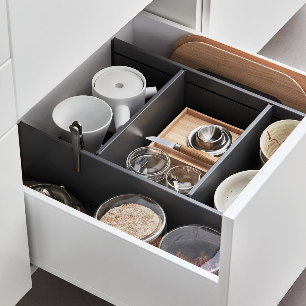 Flex skuffeavdeler grå