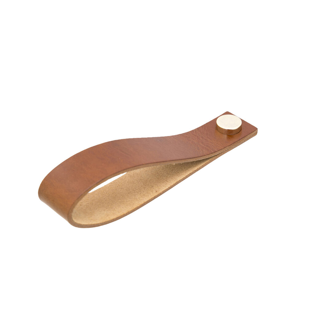 Håndklehenger lær antikk brun messing handhlbm Håndklehenger lær antikk brun messing handhlbm