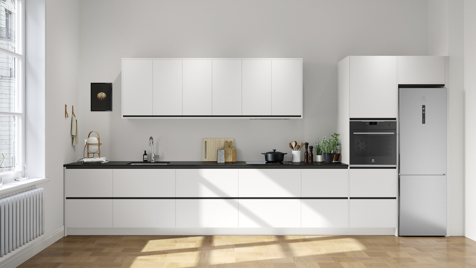 Line ask hvit grafittgrå