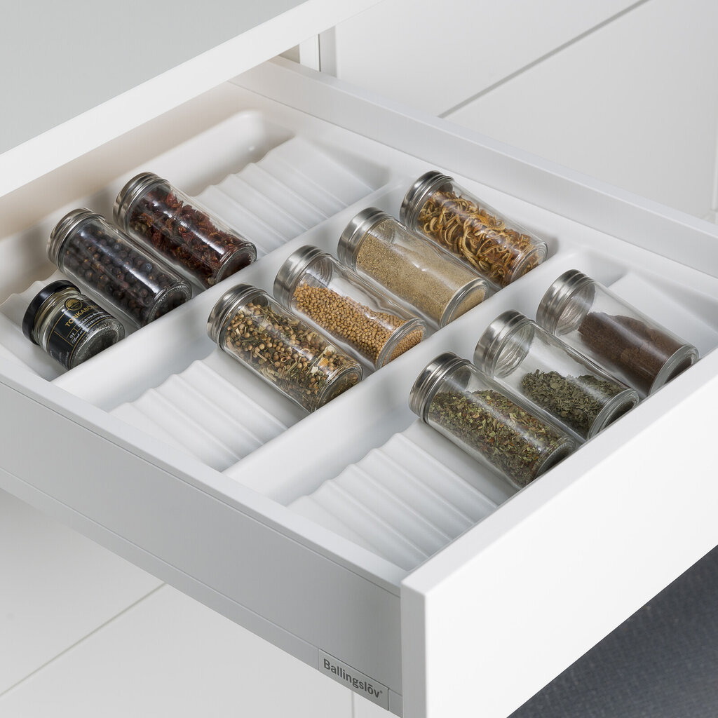 Kryddferinnlegg 45 hvit plast