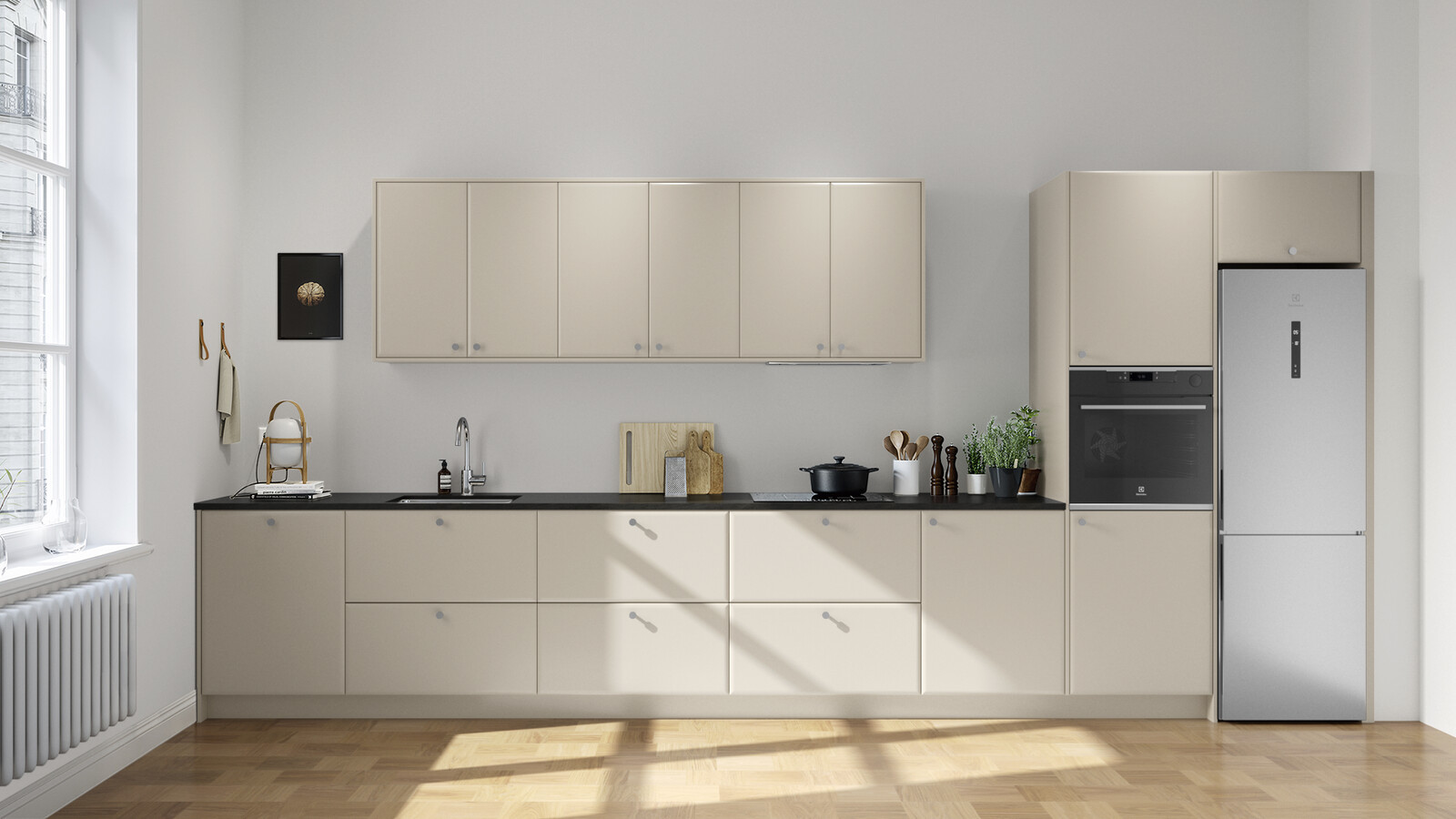 Birka østersbeige rettveggskjøkken Birka østersbeige rettveggskjøkken