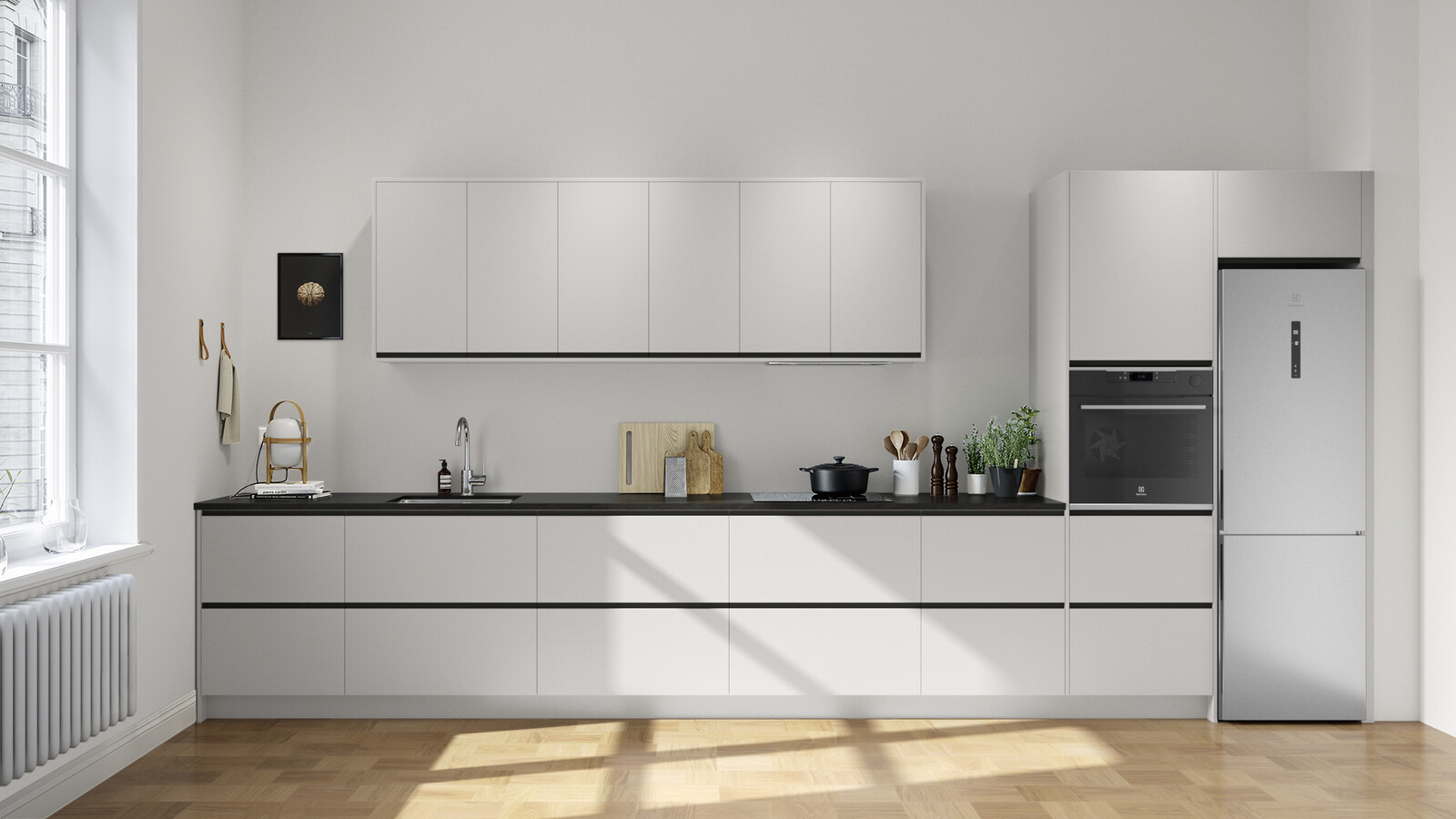 Line ask perlegrå grafittgrå