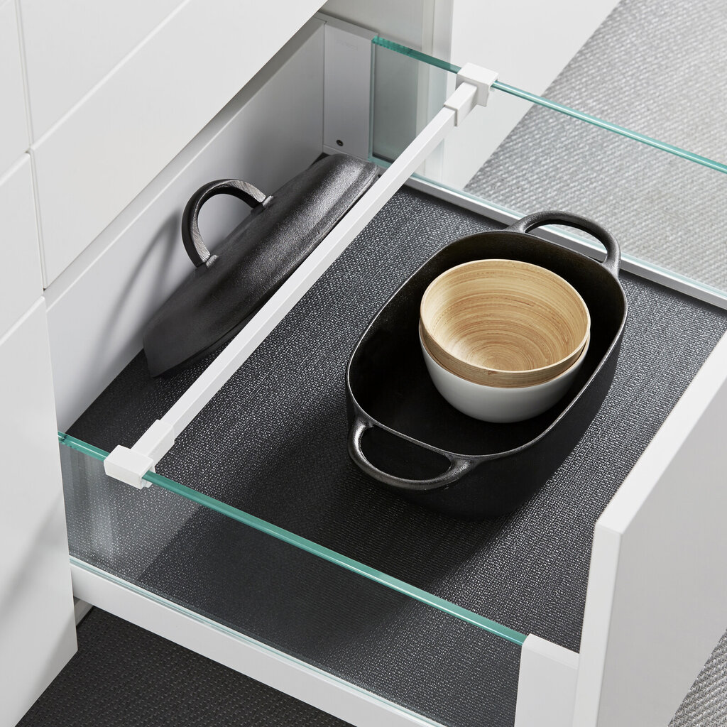 Skuffeavdeler for lokk i skuffe med glassider hvit Skuffeavdeler for lokk i skuffe med glassider hvit