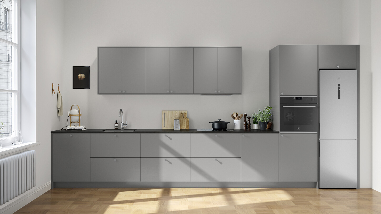 Bistro ask mørkegrå