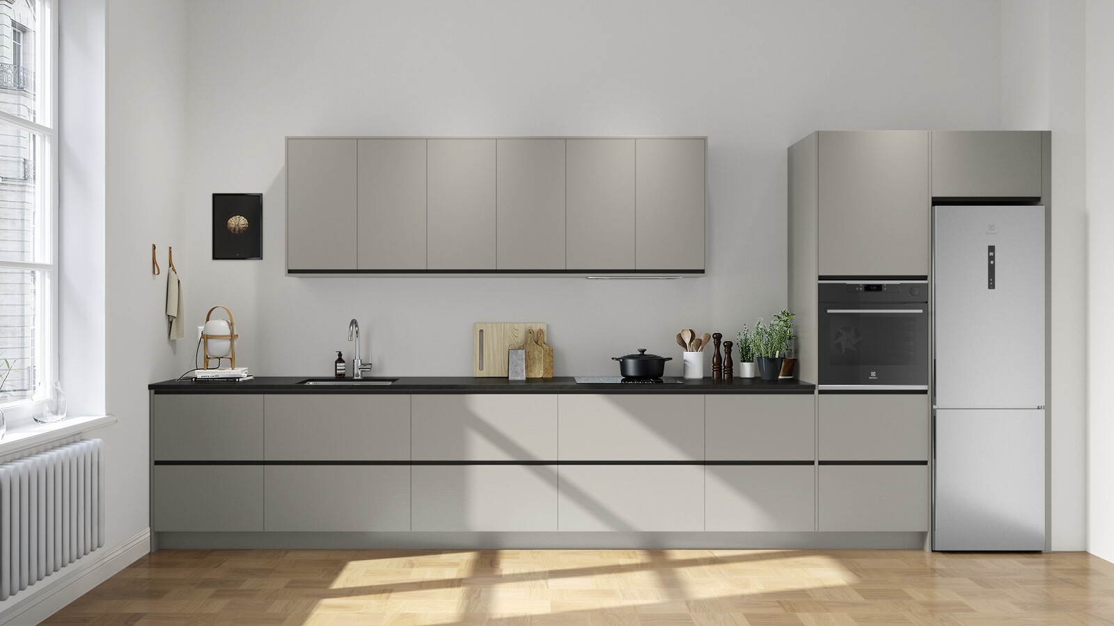 Line ask varmgrå grafittgrå