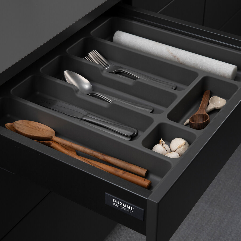 Skuffeinnsats 60 grå plast Atira