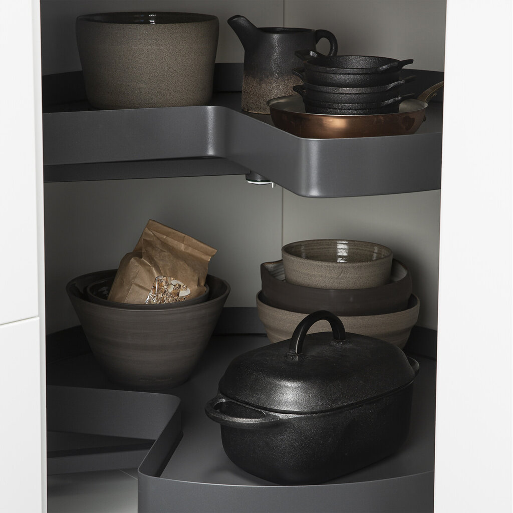 Karusellhylle 3/4 grå