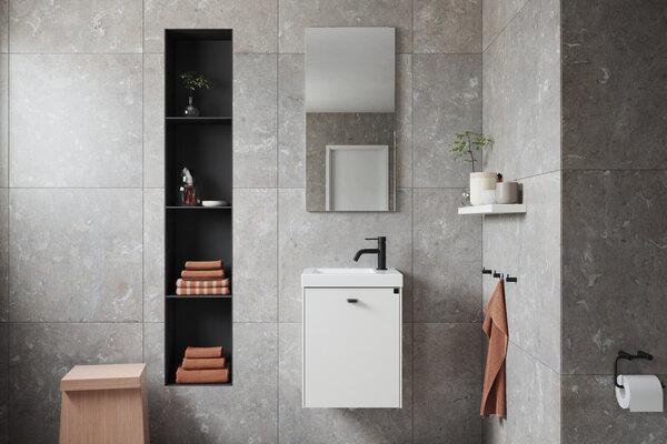 Baderominspirasjon Compact linnehvit